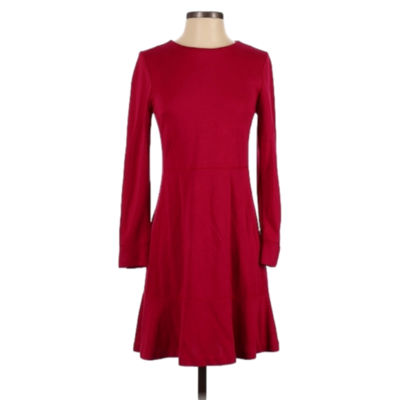 LOFT Dresses Ann Taylor Loft Dress Long Sleeve Midi With Fit N